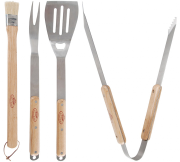 Grillschürze mit Grillbesteck