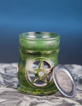 Aromalampe &quote;Pentagramm&quote; mit Sieb