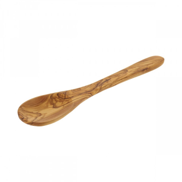 Kochlöffel, oval, flacher Griff, aus Olivenholz 30 cm