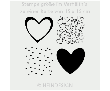 Motivstempel Vier herzliche Motive