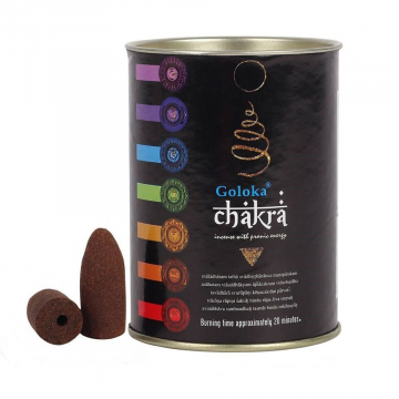 Goloka® Rückfluss-Räucherkegel Chakra