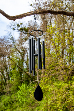 Garten-Klangspiel, schwarz, 87 cm