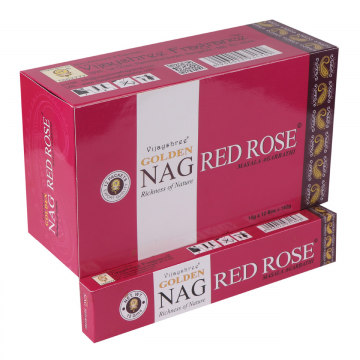 Vijayshree Räucherstäbchen „Golden Nag Red Rose“