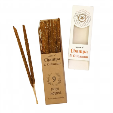 Räucherstäbchen Green Tree Champa & Olibanum Botanical Incense, 9 dicke Stäbchen