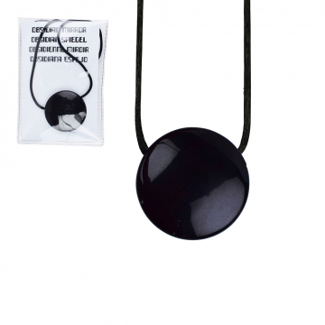 Obsidian Spiegel, gebohrt, ø 4 cm