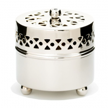 Tischrauchfass, silberfarben