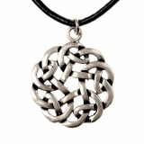 Amulett "Runder Knoten", Bronze versilbert