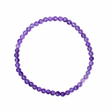 Armband Amethyst, 4 mm Kugeln