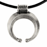 Römisches Mond-Amulett, versilbert
