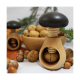 Nussknacker Pilz aus Holz, braun