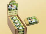 Schafmilchseife Ringelblume, 100 g, mit Banderole „Viel Glück & alles Gute“