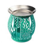 Aromalampe „Florin“, türkisblau emailliert