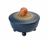 Räuchergefäß, blau - gold